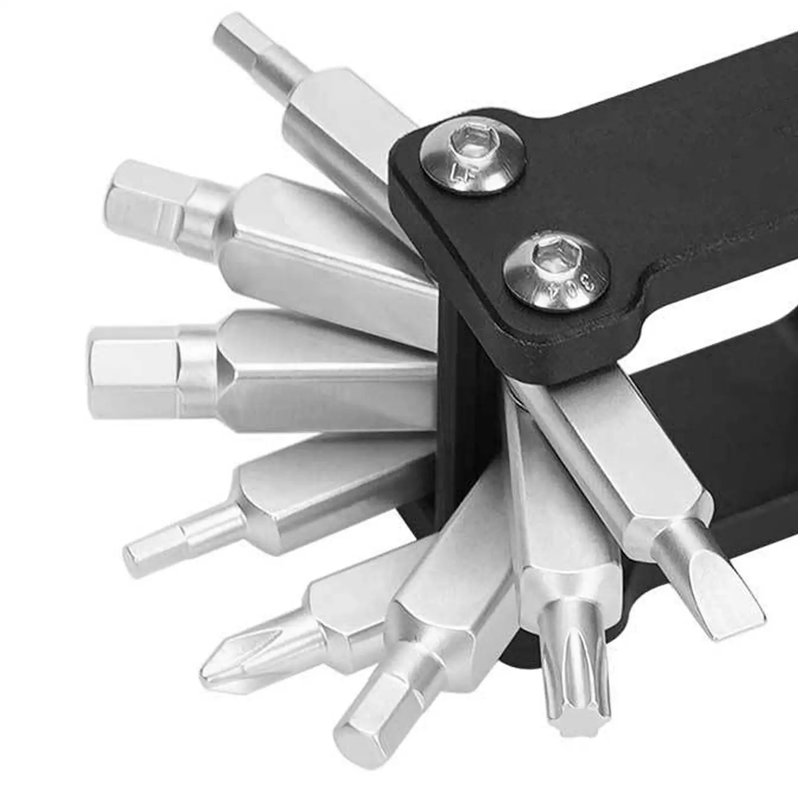 9-in-1 Multi-Function Repair Tool with Portable Bicycle Repair Kit Foldable Allen Wrench Set for Cycling Maintenance