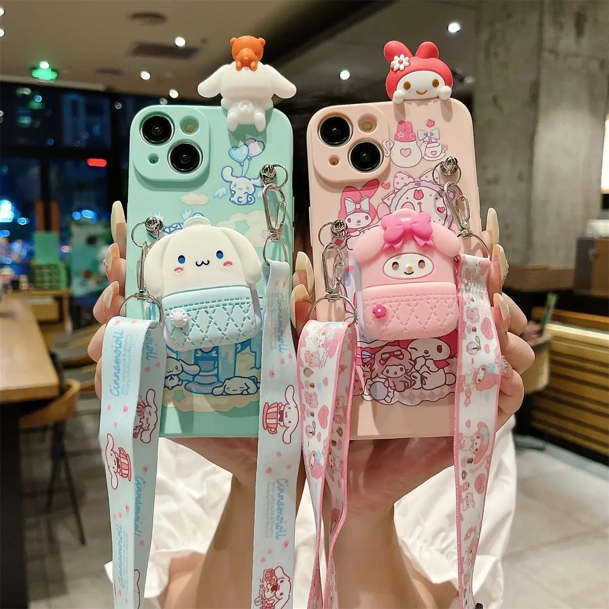 

Suitable for Apple Iphone16 15 14 13 Mini Promax with Stand 12 11 6 7 8 Melody Phone Case Xs Xr Makeup Mirror 8p Cinnamoroll