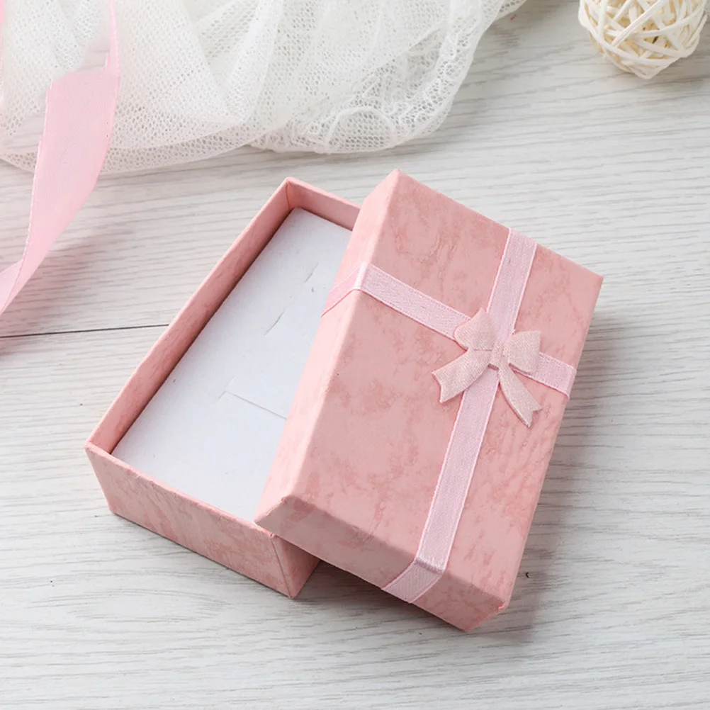 12 قطعة صناديق تغليف المجوهرات Bowknot صندوق هدايا صغير للأقراط خواتم أساور قلادة تخزين المجوهرات صندوق تعبئة الهدايا