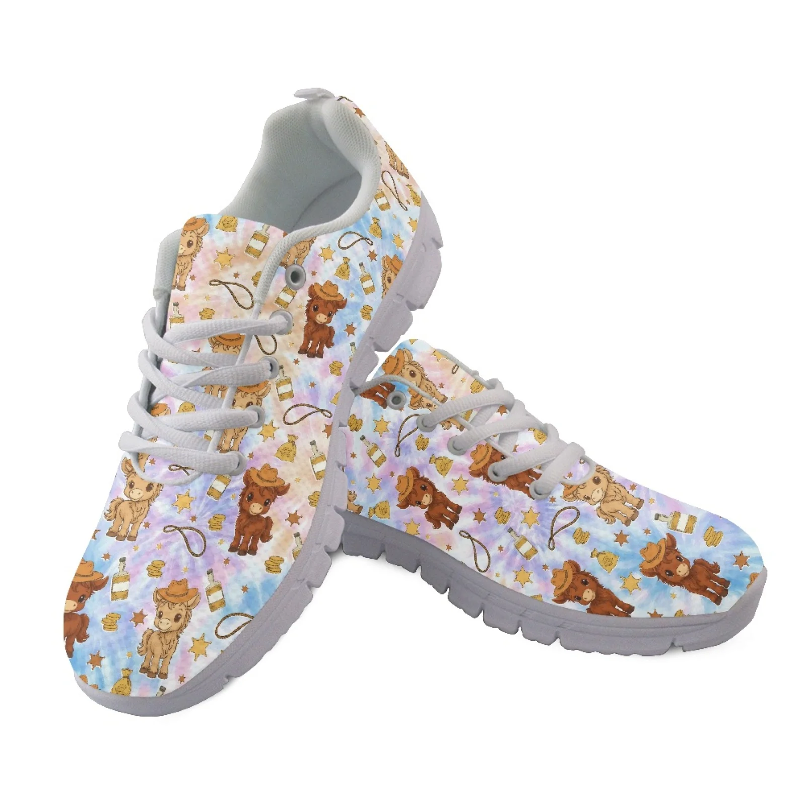 Coloranimal Horse Anti-Slip Running Shoes for Men Mesh & EVA Sole Tennis Shoes New Design