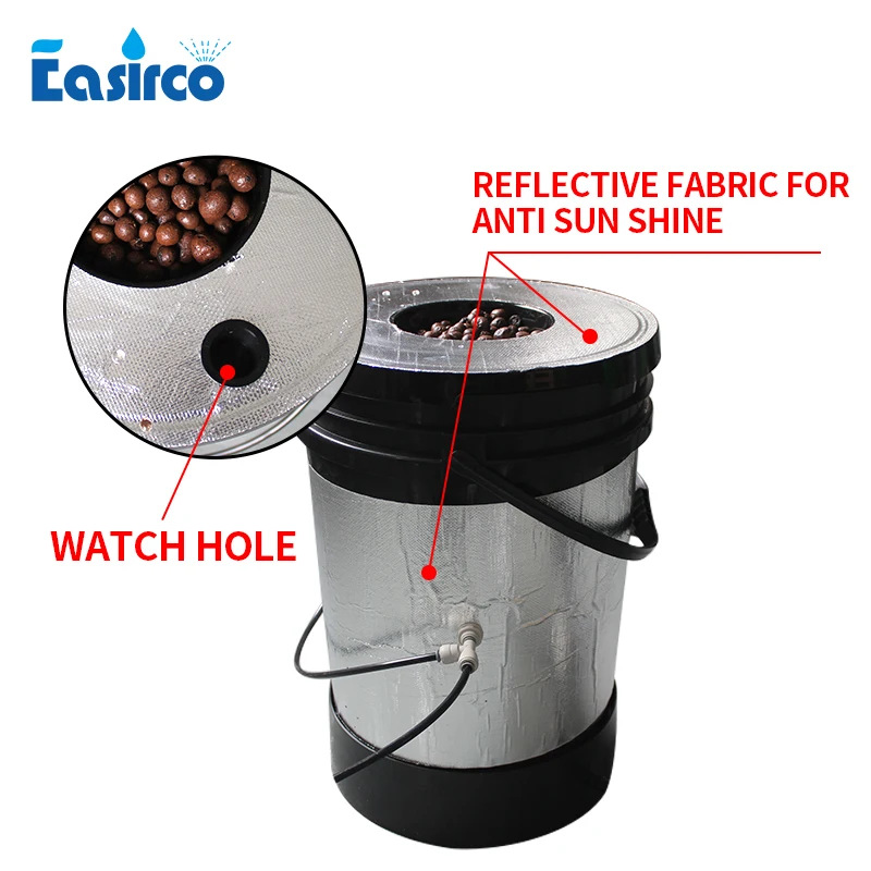 Recirculating Aeroponics System 6pcs 5 Gallon  Round Bucket.  Cloner Bucket Hydroponic Growing Systems Custom Made Acceptable