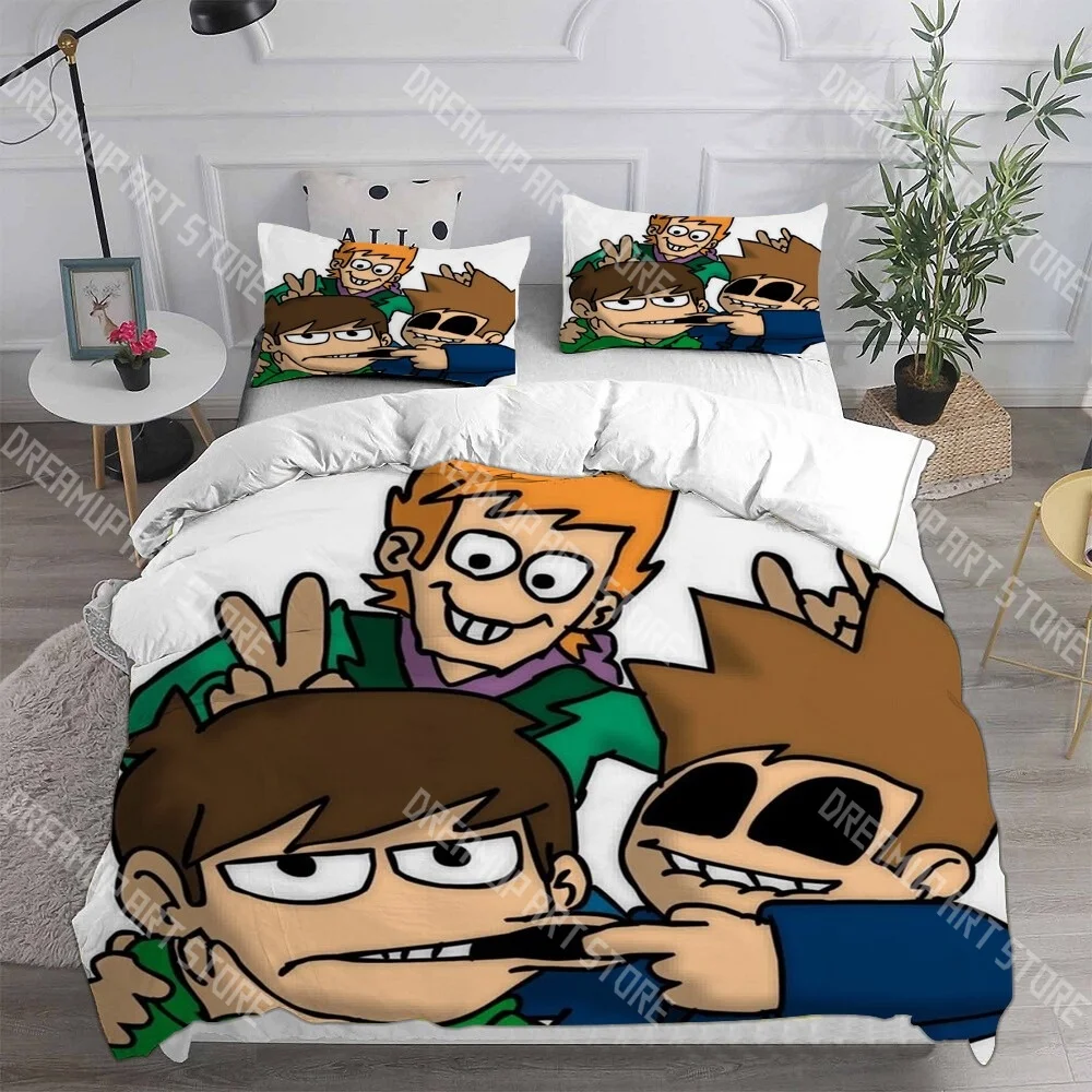 3D Print Eddsworld Edd Tord Matt Bedding Set Twin Queen King Full Size Duvet Cover Pillowcase Bed boys girls Adult Home Textiles