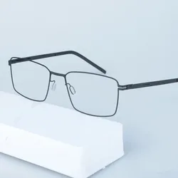 Niemcy marka mężczyźni bezśrubowe kwadratowe okulary ramka projektant Arcus ultralekkie okulary okulary z cienką oprawką kolorowe ramki