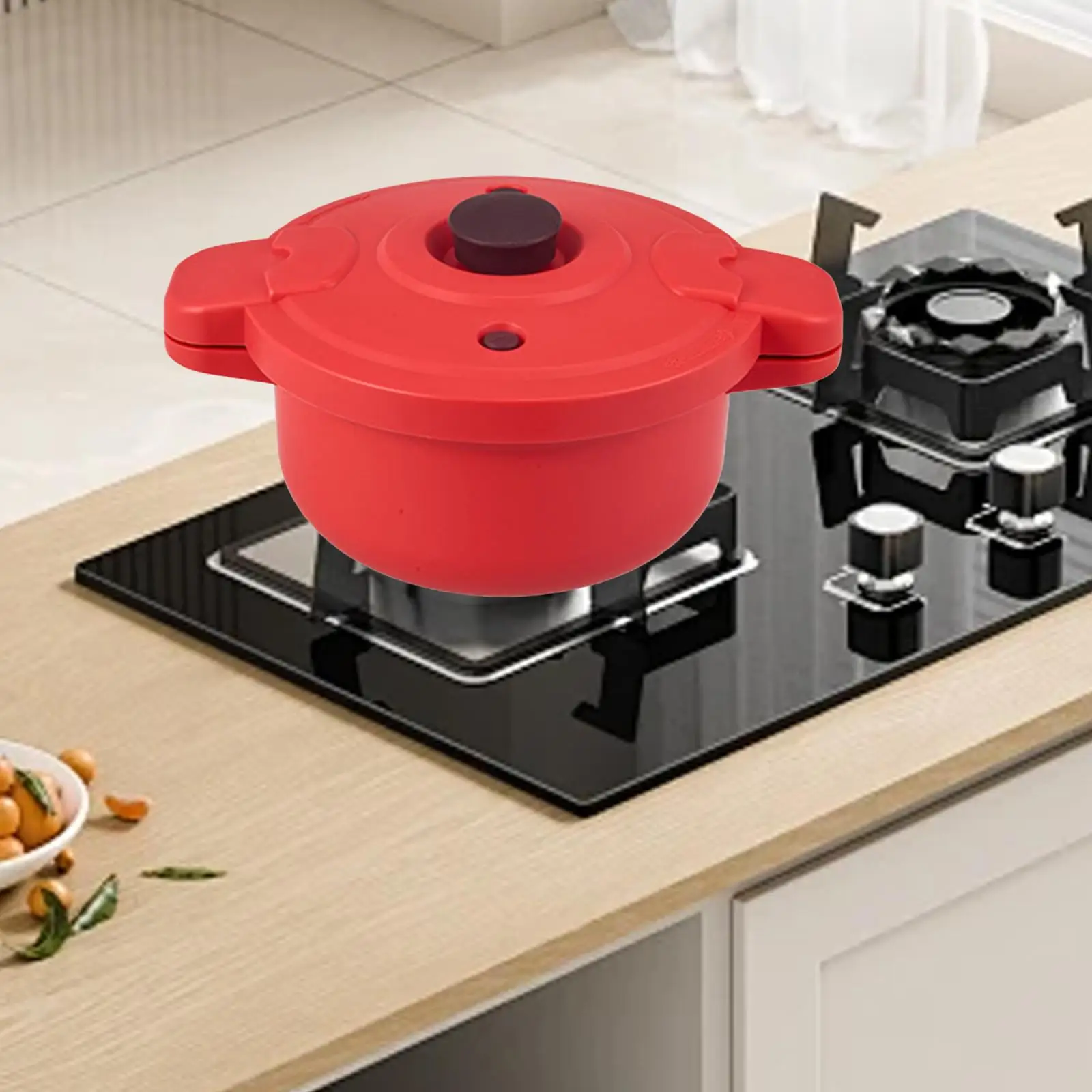 Microwave Pressure Cooker Easy Clean Locking Lid Heat Resistant Fireless Food Grade PP Small Rice Cooker Rice Steamer Simmer Pot