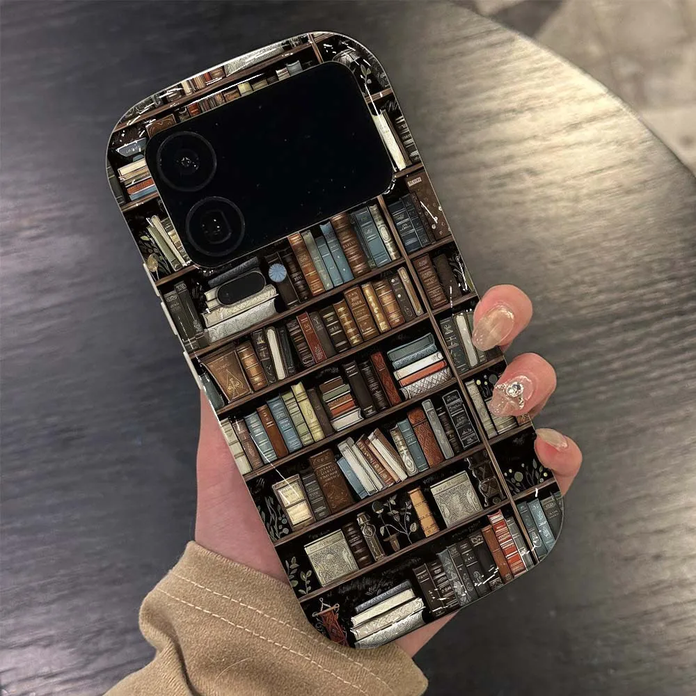 Vintage Bookcase Collection Cover For Xiaomi 17 15 14 14T 13 13T 12T 11 Pro Max Lite Ultra 5G Wave Oil Feilin Phone Case