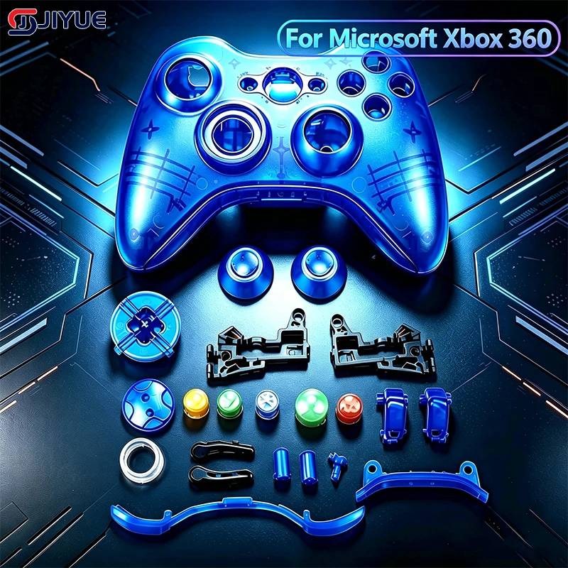 Controller Replacement Case Shell Full Kit Durable Protective Cover Buttons Joysticks Triggers For Microsoft Xbox 360 Gamepad