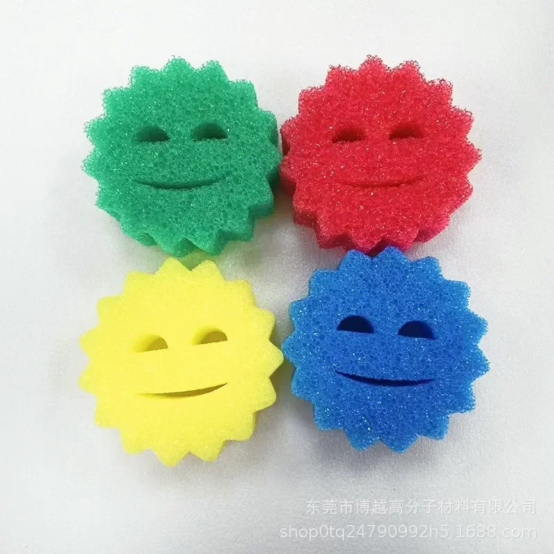 Reusable Temperature Sensing Cleaning Sponge -Smiley Face Design Multi-Use for Dishwashing (Kitchen)Car & Glass Windows Cleaning