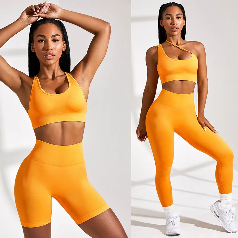 Solid color knitted high elasticity sports bra underwear yoga pants running exercise fitness yoga top