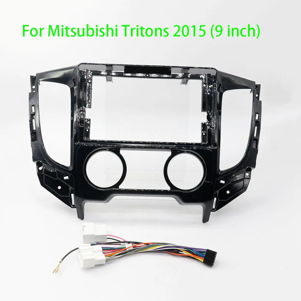 

9-дюймовый мультимедийный GPS-приборная панель, аксессуары, автомобильный радиоприемник, DVD-плеер, рамка Fascias для Mitsubishi Triton 2015-2019
