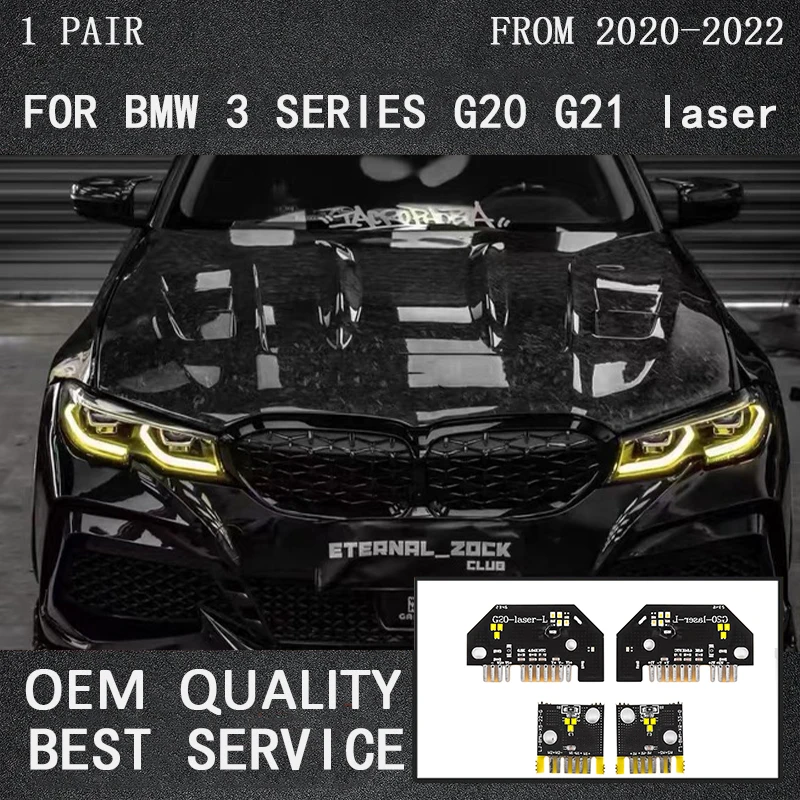 Lemon Yellow DRL CSL Style For 2019-2022 BMW 3 series CSL Yellow G20 G21 Laser daytime running lights Module 8496134 63118496134