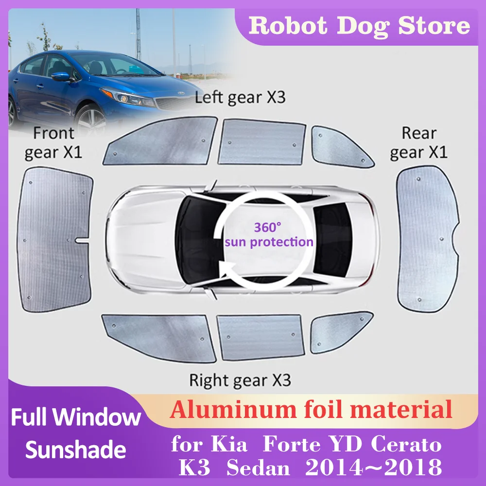 

Автомобильный солнцезащитный коврик для Kia Forte YD Cerato K3 седан 2014 ~ 2018 крыша окна солнцезащитный козырек занавеска на лобовое стекло Солнцезащитный козырек аксессуары