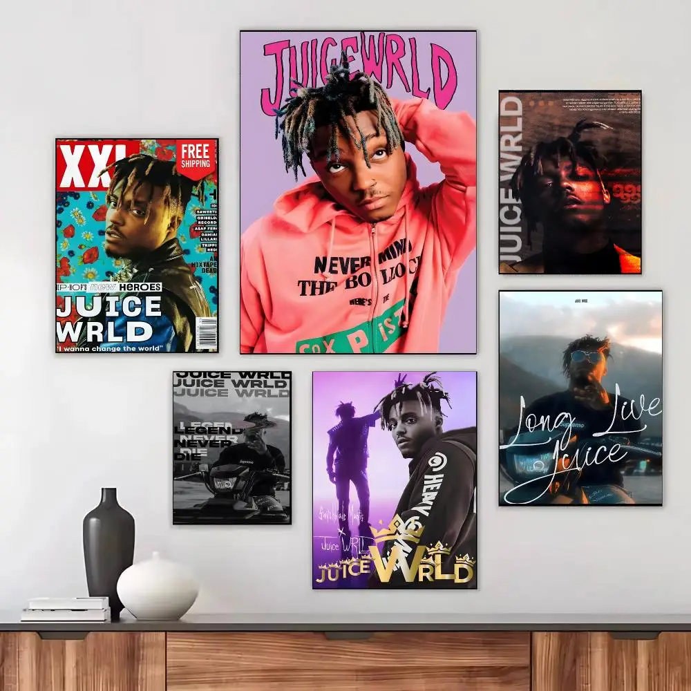Juice WRLD Rap Singer Poster Modern Aesthetic Wall Art Print Minimalist Bedroom Living Room Home Decor Gift