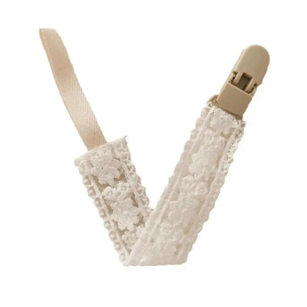 Lace Baby Cloth Pacifier Chain Adjustable Teether Toys Straps Soother Holder Floral Dummy Clips Nipple Holder Clips Children