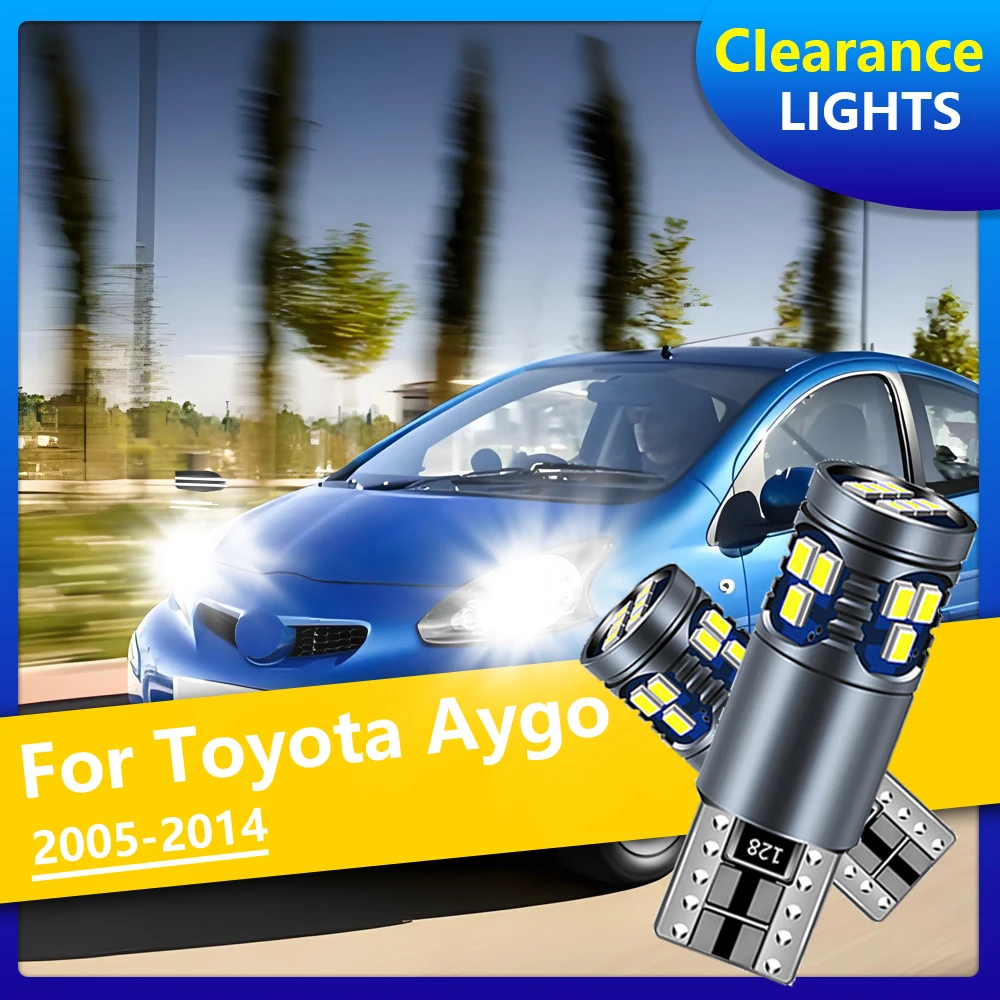 

2PCS High Bright Car LED Clearance Light T10 Canbus LED Bulbs For Toyota Aygo 2005-2014 2006 2007 2008 2009 2010 2011 2012