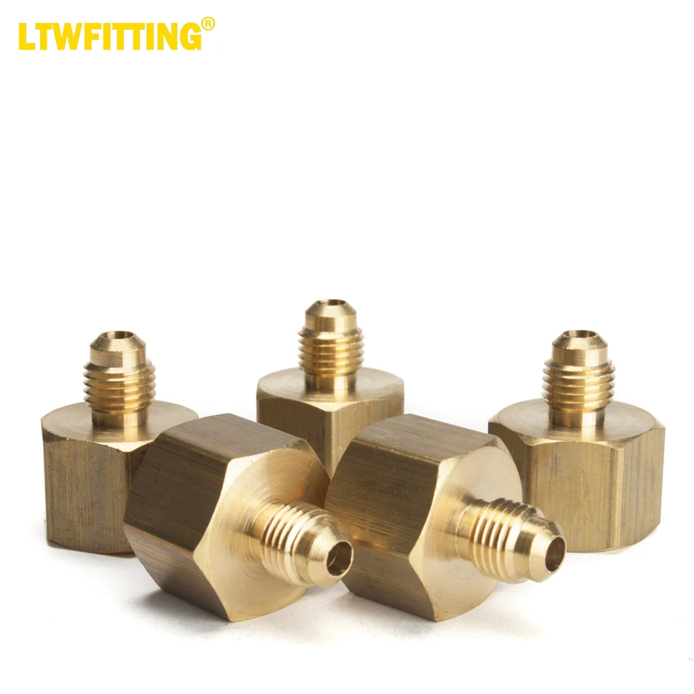 

LTWFITTING Brass Flare 1/4" OD x 1/2" Female NPT Female Connector Tube Fitting(Pack of 5)