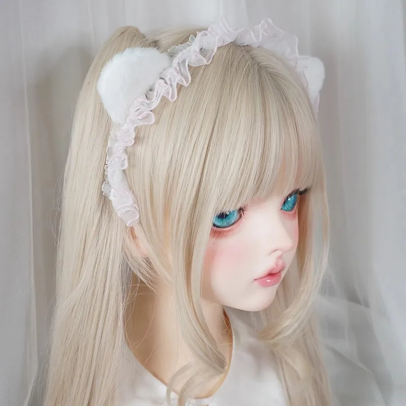 新作オリジナルレース猫メイドカチューシャ可愛い女の子ラブリーヘアアクセサリーロリータオタクソフトガールKCスイートキャットイヤーヘッドピース