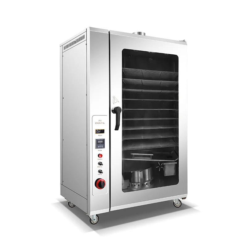 5/6/9 Layer Automatic Gas Smokers Oven Fresh Beef Chicken BBQ Pellet Wood Motor As Core Component For Sausage Type Food