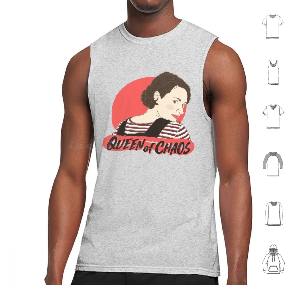 Queen Of Chaos Tank Tops Print Cotton Fleabag British Comedy Tv Shows Tv Show Pop Art British Chaos Uk Phoebe Waller