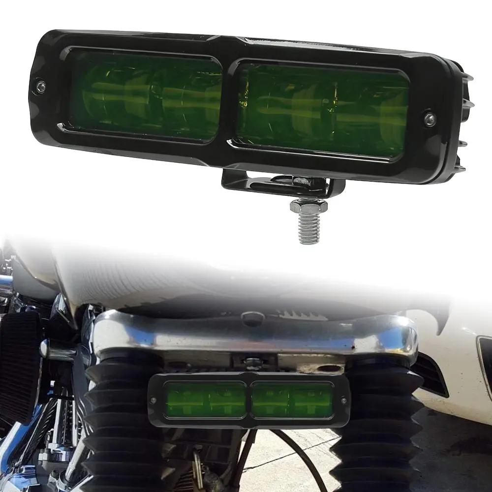 

1 шт. светодиодная рабочая фара 12В 6 дюймов для квадроциклов/вездеходов, лодок, бытового использования, водонепроницаемая, с крепежными аксессуарами, зеленая линза из поликарбоната