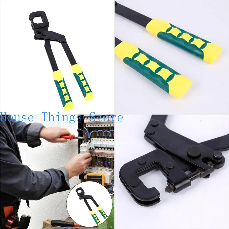 

652F Heavy Duty No Rivets Hole Punching Pliers With Antislip Handle Metal Framing Crimping Tool For Metal Studs Installation