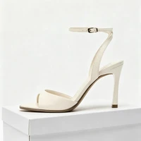 Elegant Ankle Strap High Heels Ladies Square Toe Fashion Party Dress Shoes Office Hollow Sexy Designer Brand Sandals Women Pumps - Image 3