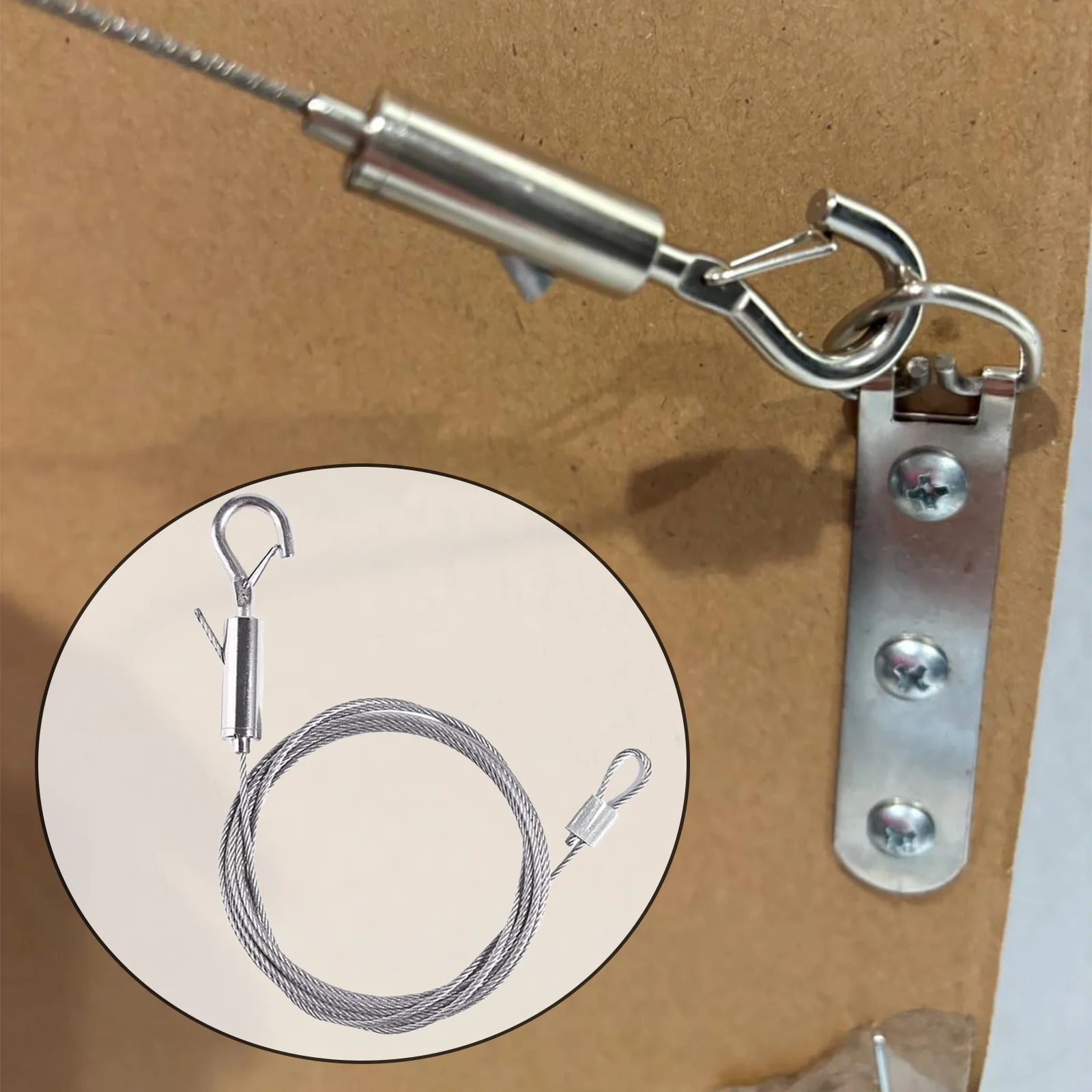 

Комплект для подвешивания картин с регулируемым тросом, трос из нержавеющей стали, для рамок, художественных экспозиций, светильников и настенного декора