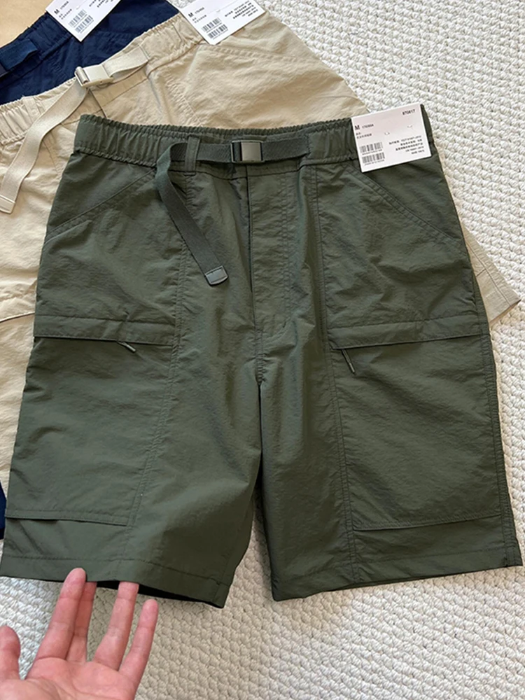 Qui Dry Military een Workwear orts Men's Summer Cool Feeling Breathable Hiking Pants Cleanfit Five-Quarter Fce Pants