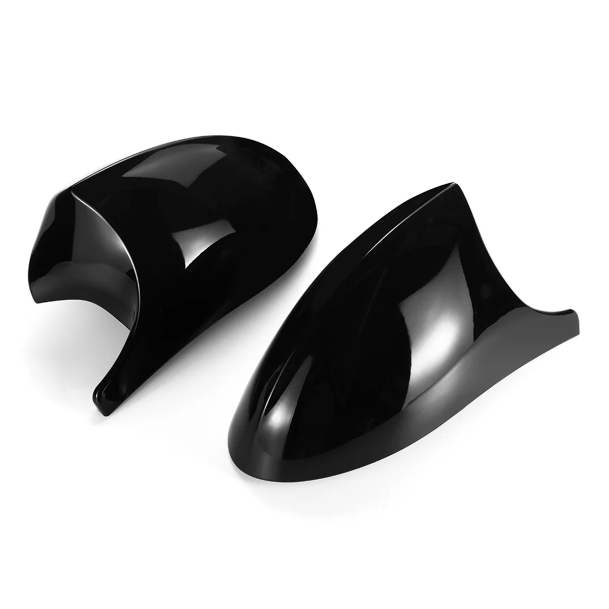 1Pair Car Glossy Black Cow Corner Rear View Mirror for BMW 1 3 Series E81 E87 E90 E92 2004 2005 2006 2007 2008 2009