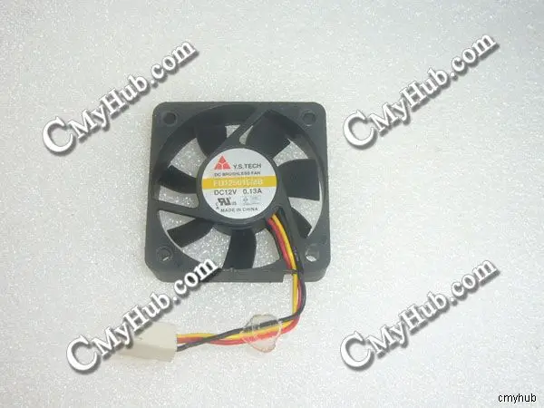 For Y.S.TECH FD125015MB DC12V 0.13A 5015 5CM 50MM 50X50X15MM 3pin Cooling Fan FD125015MB