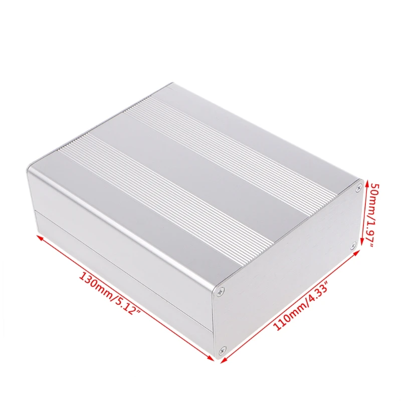 Aluminum Box Enclosure for Case Project Electronic For PCB Board DIY 130x110x50m