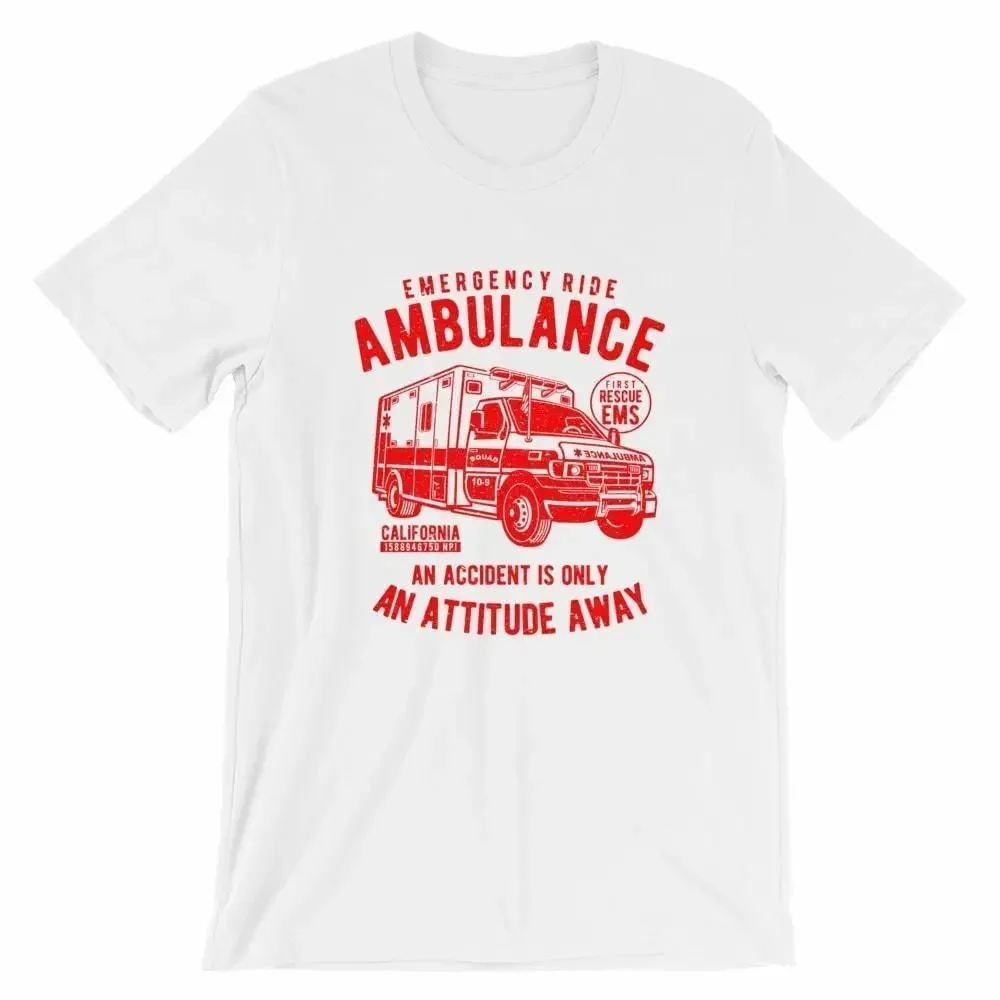 EMT First Responder Ambulance Paramedic T-Shirt. Summer Cotton Short Sleeve O-Neck Mens T Shirt New S-3XL
