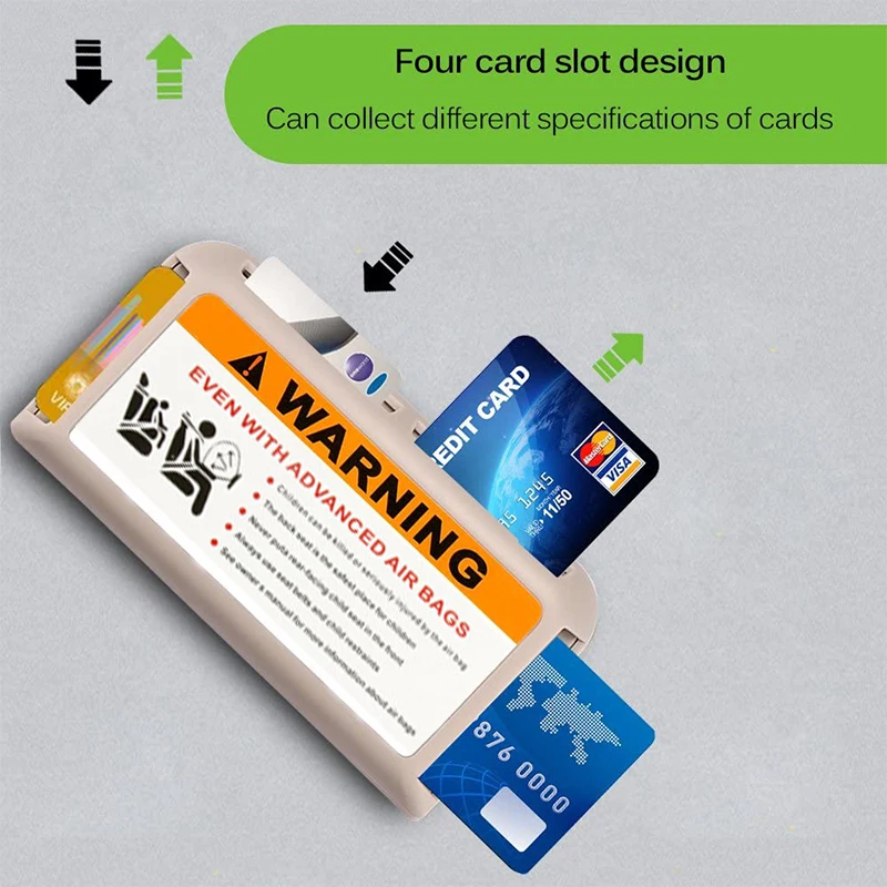 Car Card Clip Sun Visor Organizer Temporary Parking Card Holder Dash Board Paste Mount Auto Interior Storage Stowing Tidying 1Pc