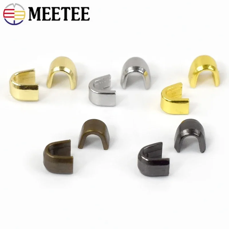 50g/100g Meetee 3# 5# 8# 10# U Shaped Zipper Stopper Zip End Lock Non-slip Buckle Metal Zippers Tail Clip DIY Sewing Accessories