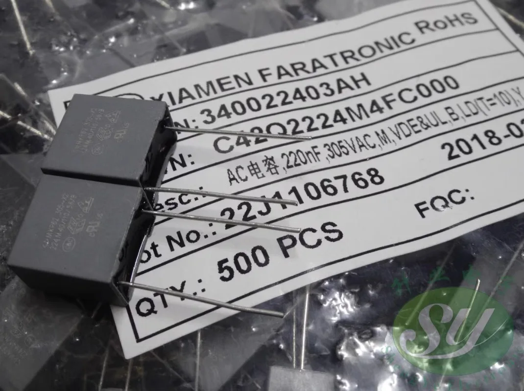 20PCS Fara MKP62 0.22uf/305vAC 220nf u22 224 Brand New 10mm Film Capacitor