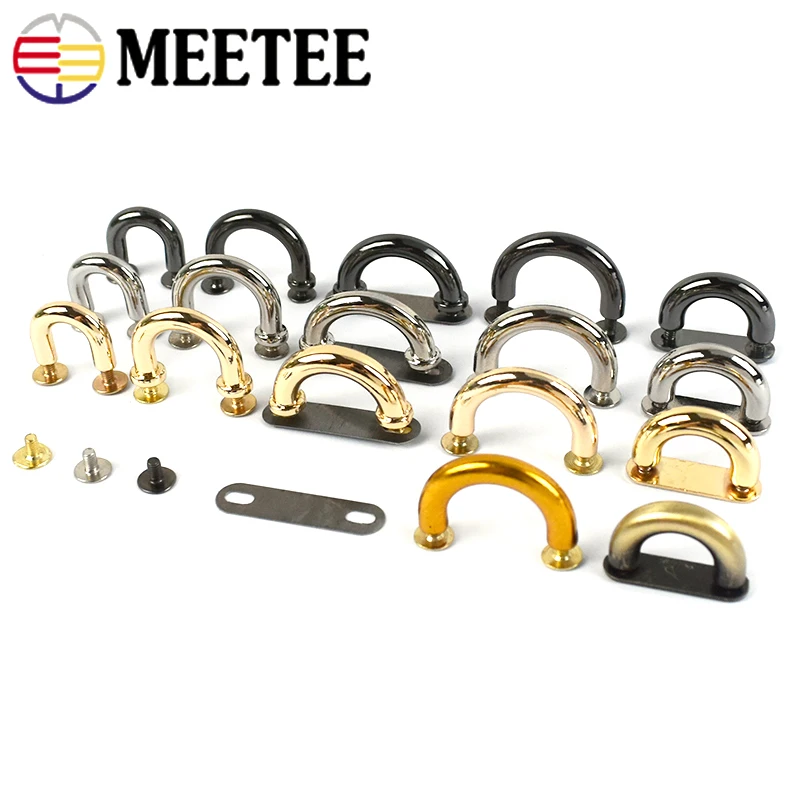 5/10Pcs U Shape Metal Arch Bridge Buckle Bag Strap Belt D Ring Connector Clasp Handbag Hanger Leather Crafts Sewing  Hardware