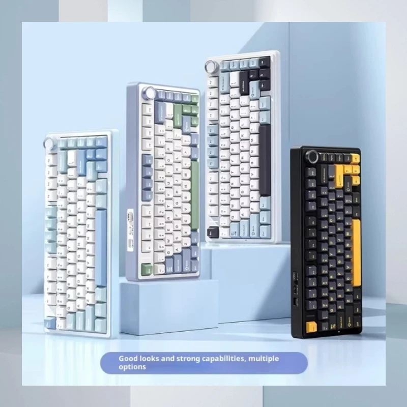 

Hot New Aula F75 Customized Three-Mode Mechanical Keyboard Wireless Bluetooth Office Game E-Sports Live Special Boys Girls Gift