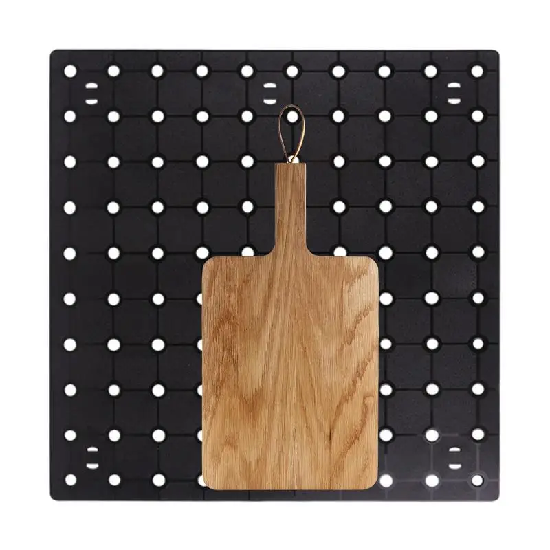 Mental Peg board Combination Wall Organizer Kit Wall Mount Display Pegboard Panel Kits for Bedroom Study Display Supplies