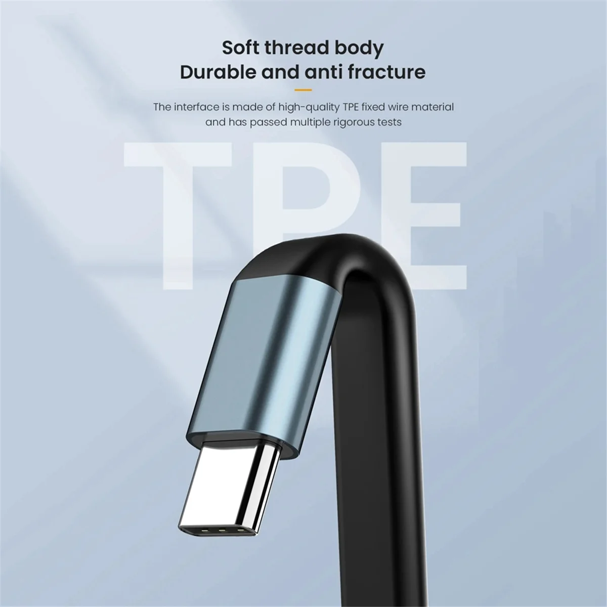 Y45A-PD65W USB Type C to Type-C Cable Mini Keychain Portable 3A Fast Charging Type-C Short Data Cable for Type-C Devices