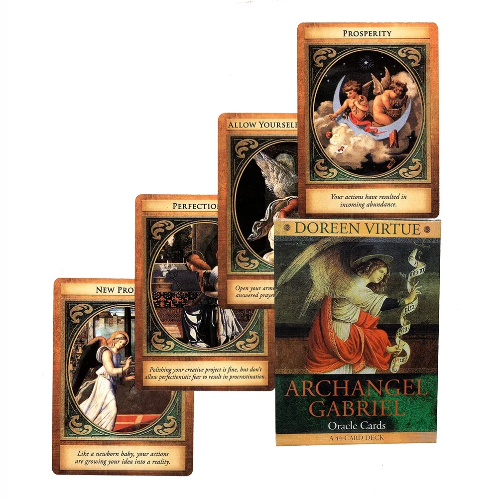 Cartas de Oráculo da Série Grande Doreen Virtue Angel, Cartas do Arcanjo Gabriel, Cartas de Tarot para Iniciantes com Guia em PDF