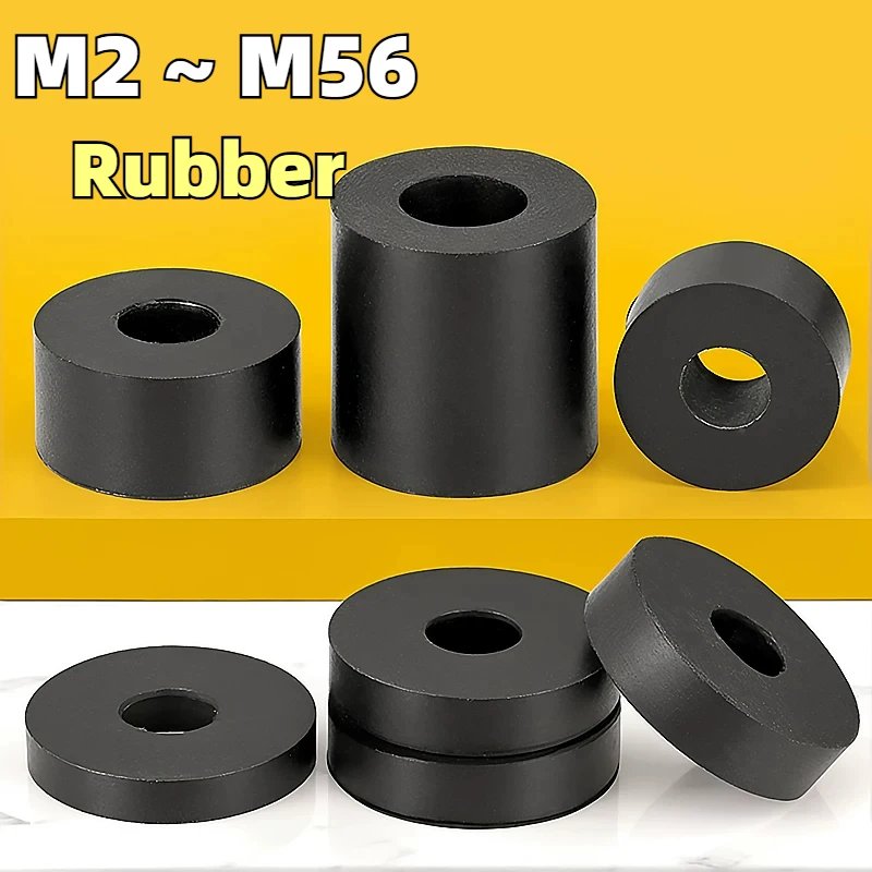M2 M3 M4 M5 M6 M7 M8 M10~M56 Circular Rubber Shock-Absorbing And Soundproof Gasket Air Conditioning External Unit Thickened Pad