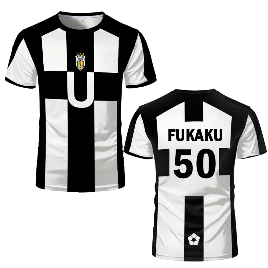 2026 Five Person Football Motiv VL Replika T-Shirt Anime Ubers Blue Lock Vollbedrucktes T-Shirt BAROU Kurzarm Cosplay Uber Herren T-Shirts – Detail 15