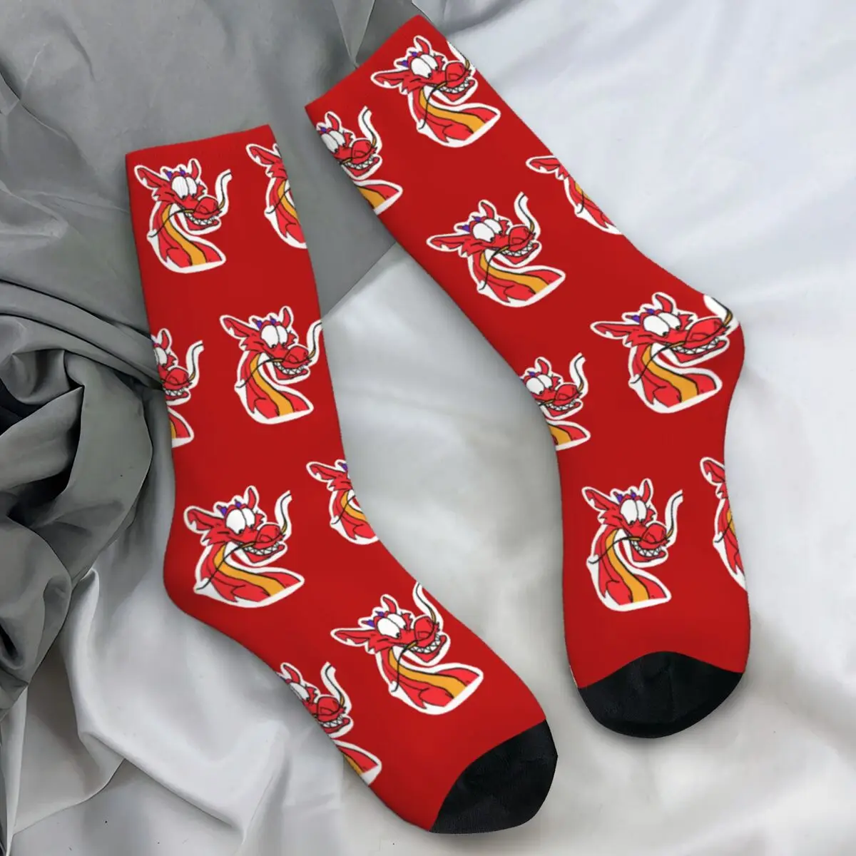 Mushu From Mulan Socks Funny Stockings Winter Anti Sweat Women Men Socks Soft Breathable Pattern Skateboard Socks