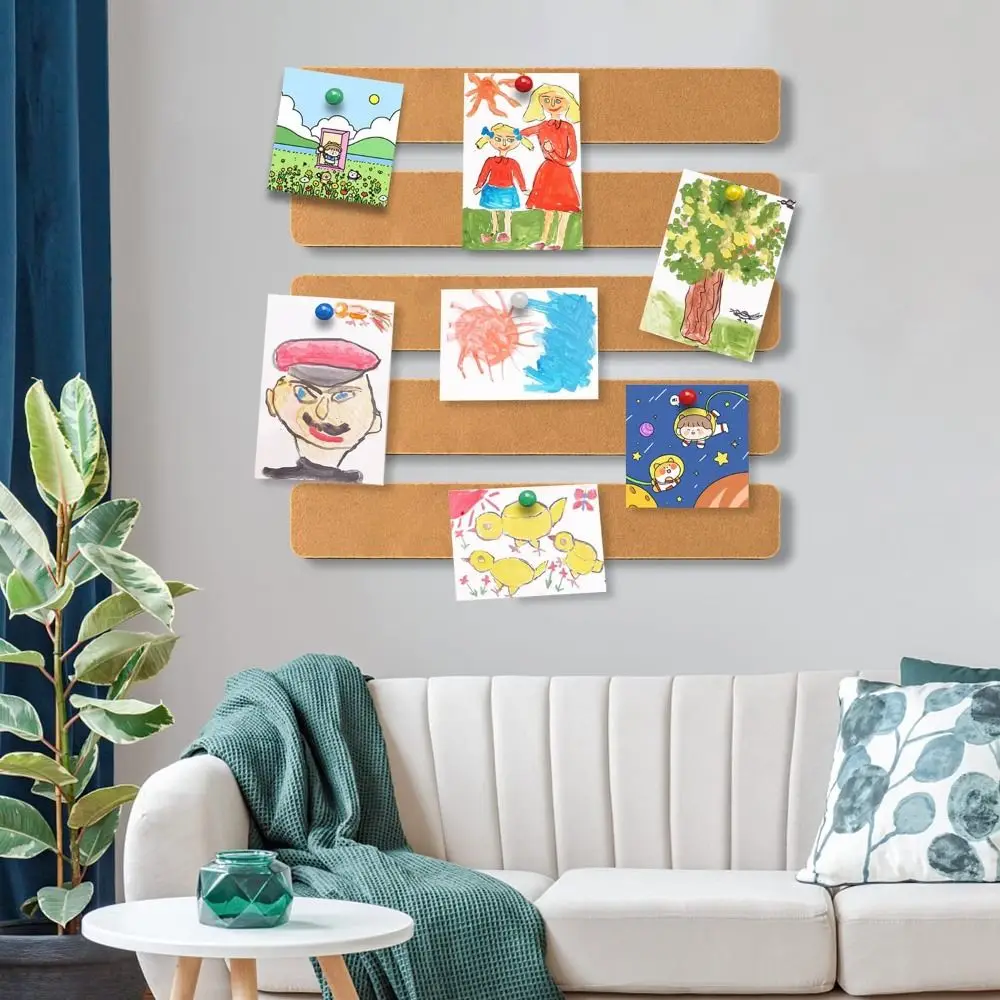 Cork Material Self Adhesive Cork Board Frameless Removable Pushpin Cork Board Self Adhesive Cork Wall Tiles Photos Wall Decor
