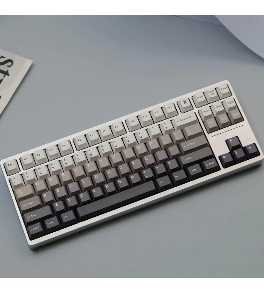 Dust gradual change keycap 147 keys PBT material original height five-sided sublimation process suitable for mechanical keyboard