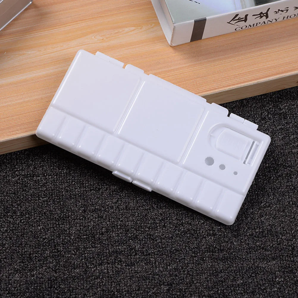 3pcs Folding Watercolor Pigment Box Plastic Art Paint Boxes Color Mixing Plates Durable Easy Clean Compartments Color Box Empty