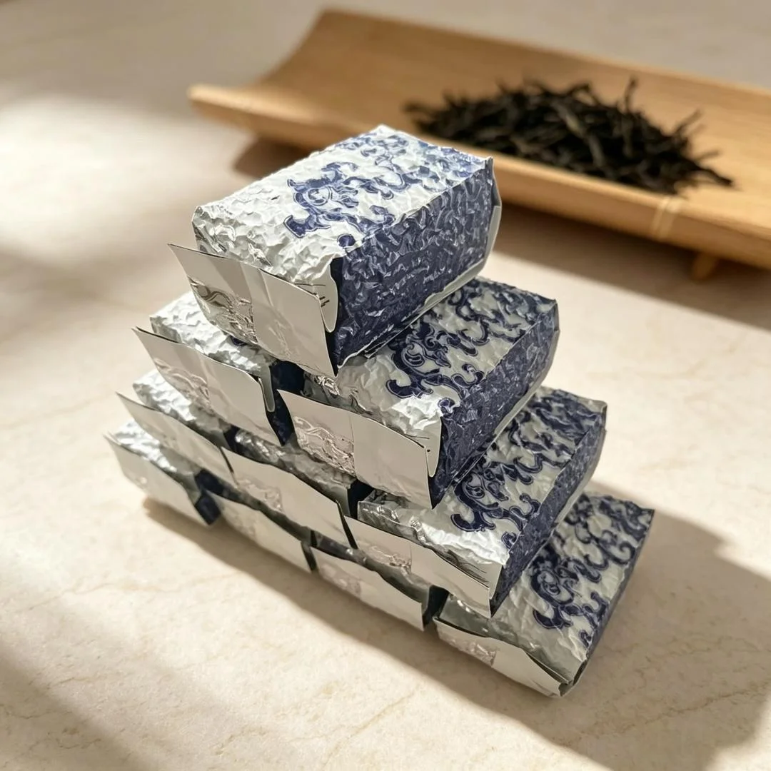 Classic Blue White Series Oolong Tea Bag A li Shan Thick Aluminum Foil Bag TaiWan DongDing Vacuum Packaging 150g Green Tea Bag