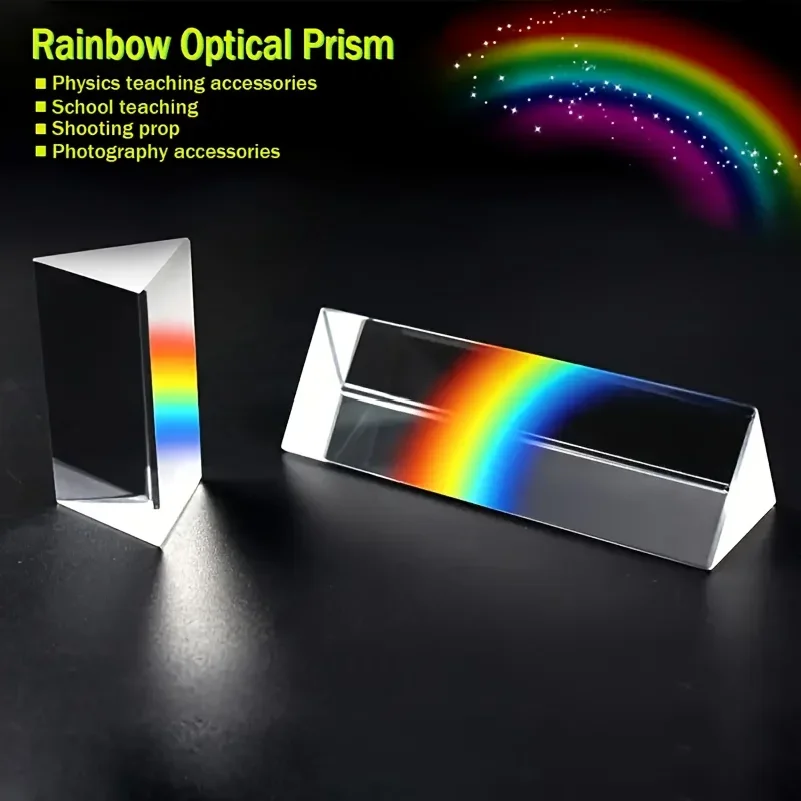 

Educational Glass Prism - Spectral Reflection, Ideal Teaching and Photography Tool, Perfect Gift for Science Enthusiasts