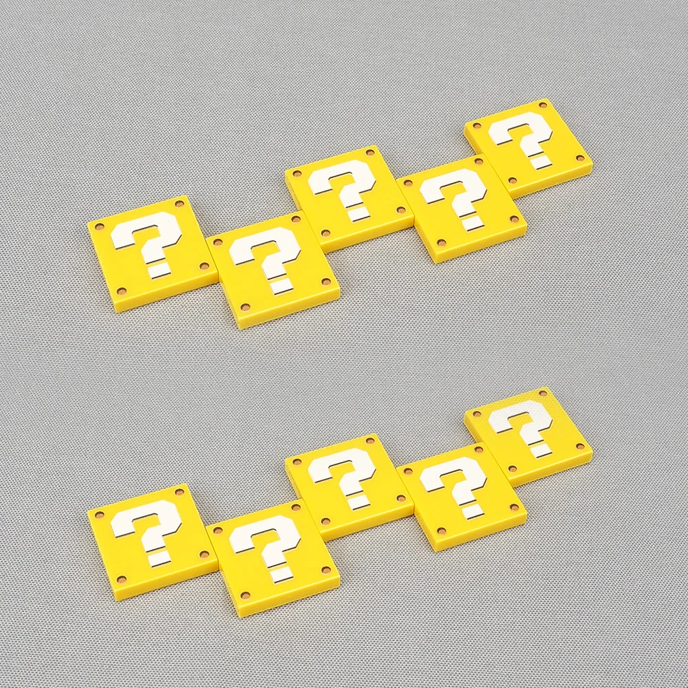 MOC 10PCS Question Mark 3068 2X2 Pattern Building Blocks Light Panel Compatible Board Bricks Particle Game Toy Children Kid Gift