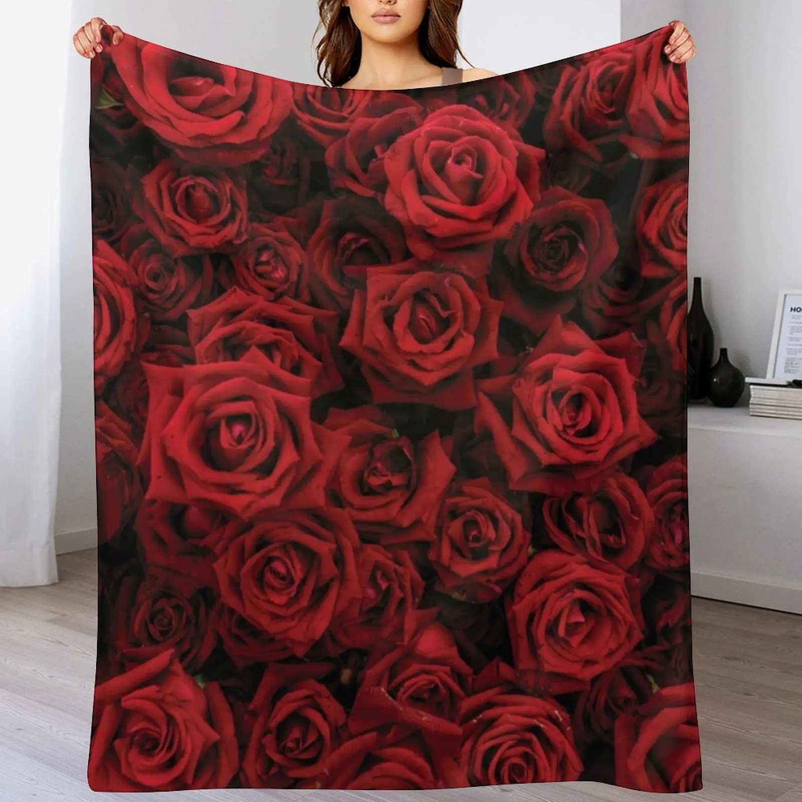 

Bloody Roses Throw Blanket Retros For Decorative Sofa Blankets