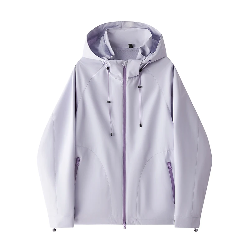 Couple Outdoor Loose Comfortable Trench Coat for Spring and Autumn Outdoor Running Windproof and Breathable Hooded Jacket